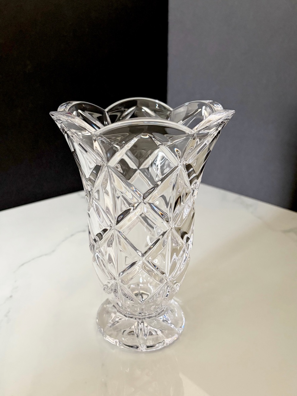 Scalloped 8" Vase - Marquis by Waterford Crystal